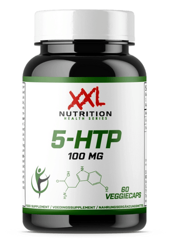 Cápsulas de 5-HTP 100 mg de XXL Nutrition España para mejorar el estado de ánimo, el apetito y la calidad del sueño.