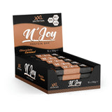 Barra de proteínas N'Joy de XXL Nutrition sabor Chocolate y Caramelo, una fusión decadente para el paladar activo.