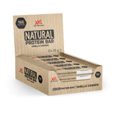 Barrita de Proteína de Vainilla Cachú de XXL Nutrition en España, ideal para nutrición vegana y energizante.