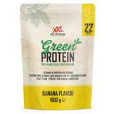 Green Protein XXL Nutrition sabor banana en formato 1000 g, proteína vegetal vegana con 22 g de proteína por toma