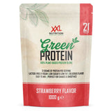 Green Protein XXL Nutrition sabor fresa en formato 1000 g, proteína vegetal vegana con 21 g de proteína por toma