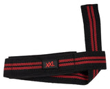 Correas de levantamiento rojas de XXL Nutrition España, diseñadas para entrenamientos intensos.
