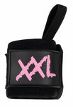 Muñequeras rosas de XXL Nutrition España, diseñadas para entrenamientos intensos.