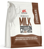 Perfect Milk Protein XXL Nutrition sabor chocolate, proteína de leche en polvo con textura suave y cremosa