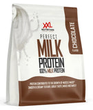Perfect Milk Protein XXL Nutrition sabor chocolate, proteína de leche en polvo con textura suave y cremosa