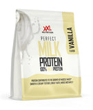 Perfect Milk Protein XXL Nutrition sabor vainilla, proteína de leche en polvo con textura suave y cremosa