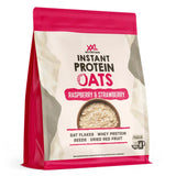 Instant Protein Oats XXL Nutrition sabor Raspberry & Strawberry, mezcla de avena con proteína whey, semillas y frutos rojos secos